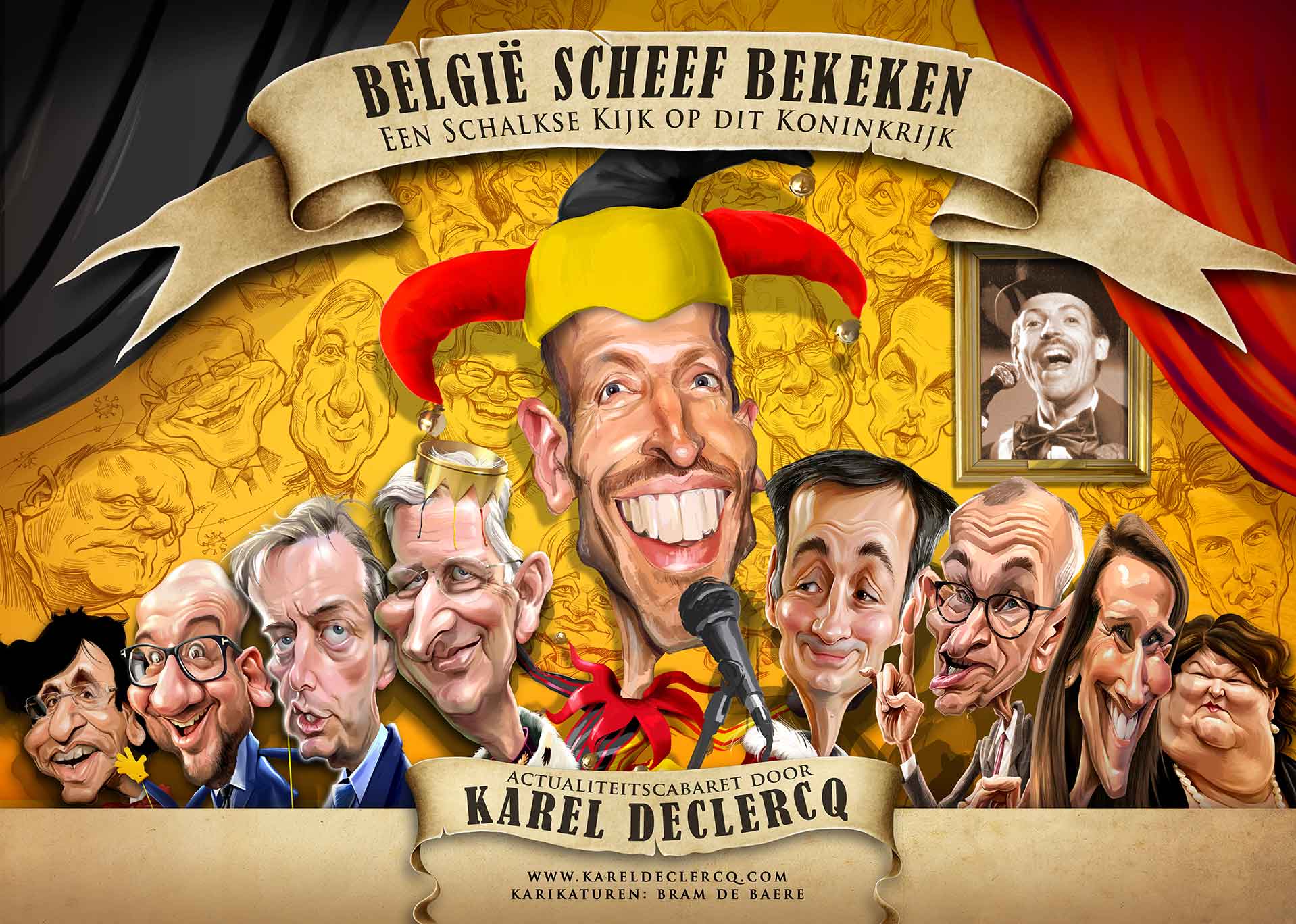 Affiche Belgie Scheef Bekeken, Coronacabaret
