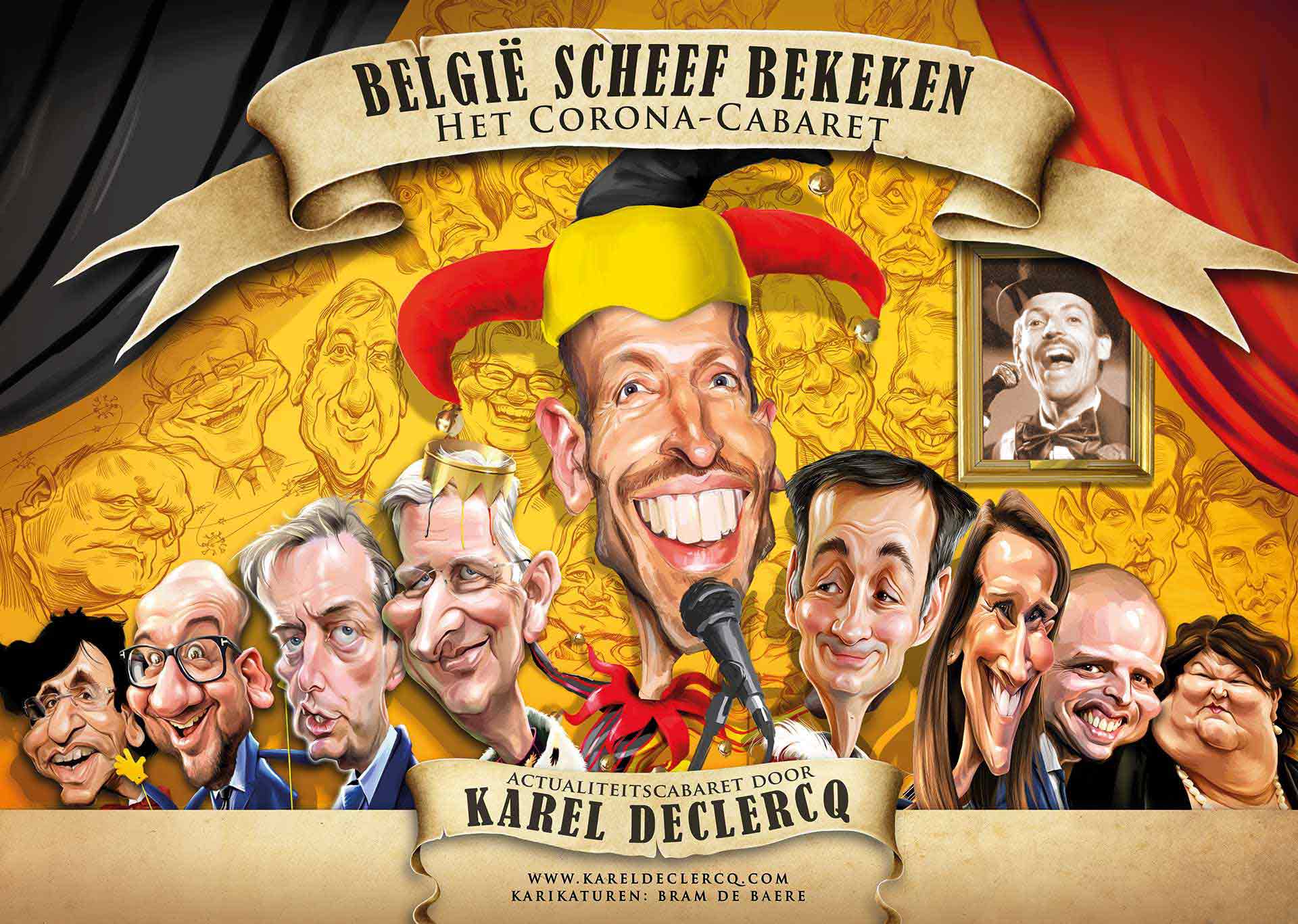 Affiche Belgie Scheef Bekeken, Coronacabaret