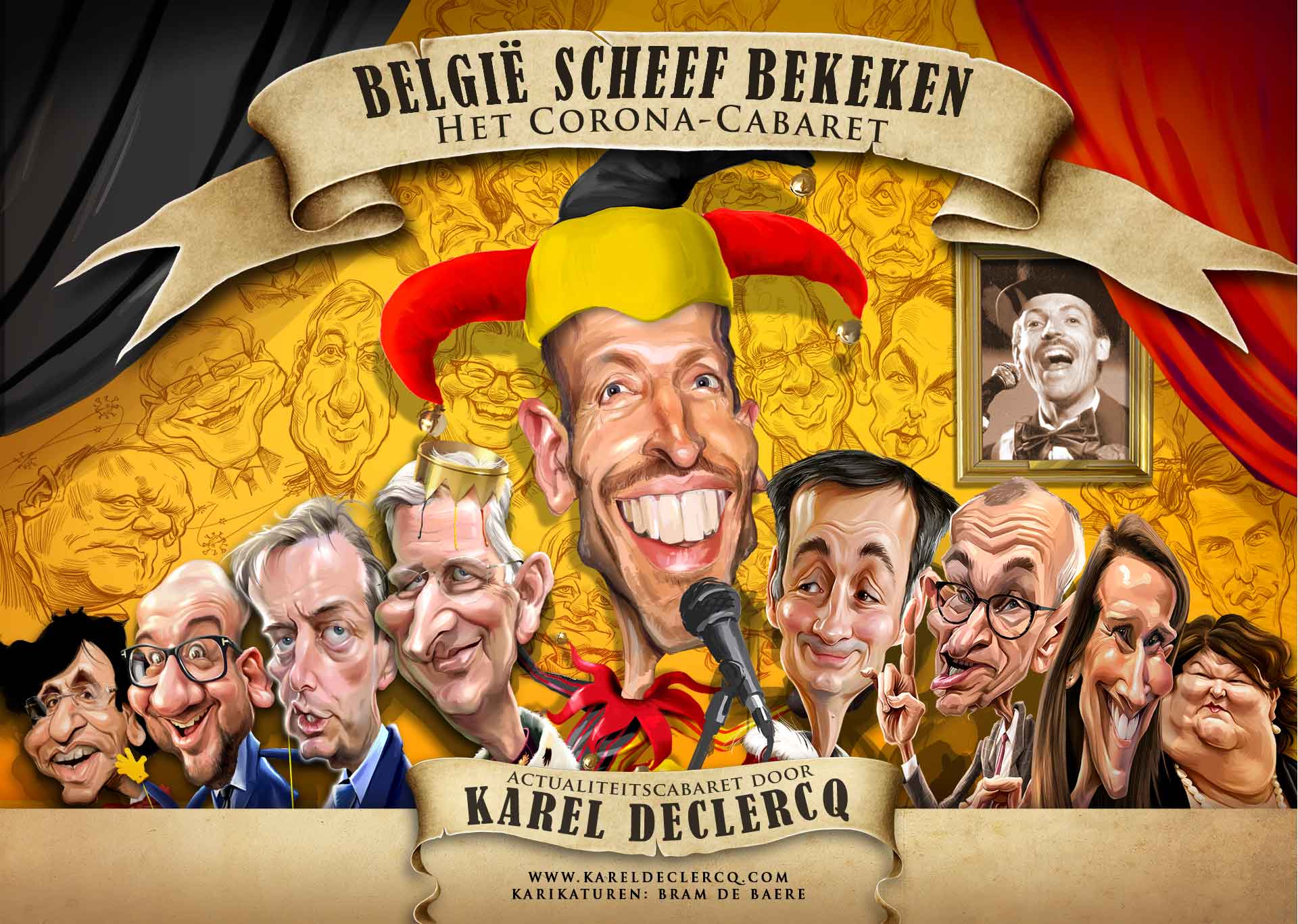 Affiche Belgie Scheef Bekeken, Coronacabaret