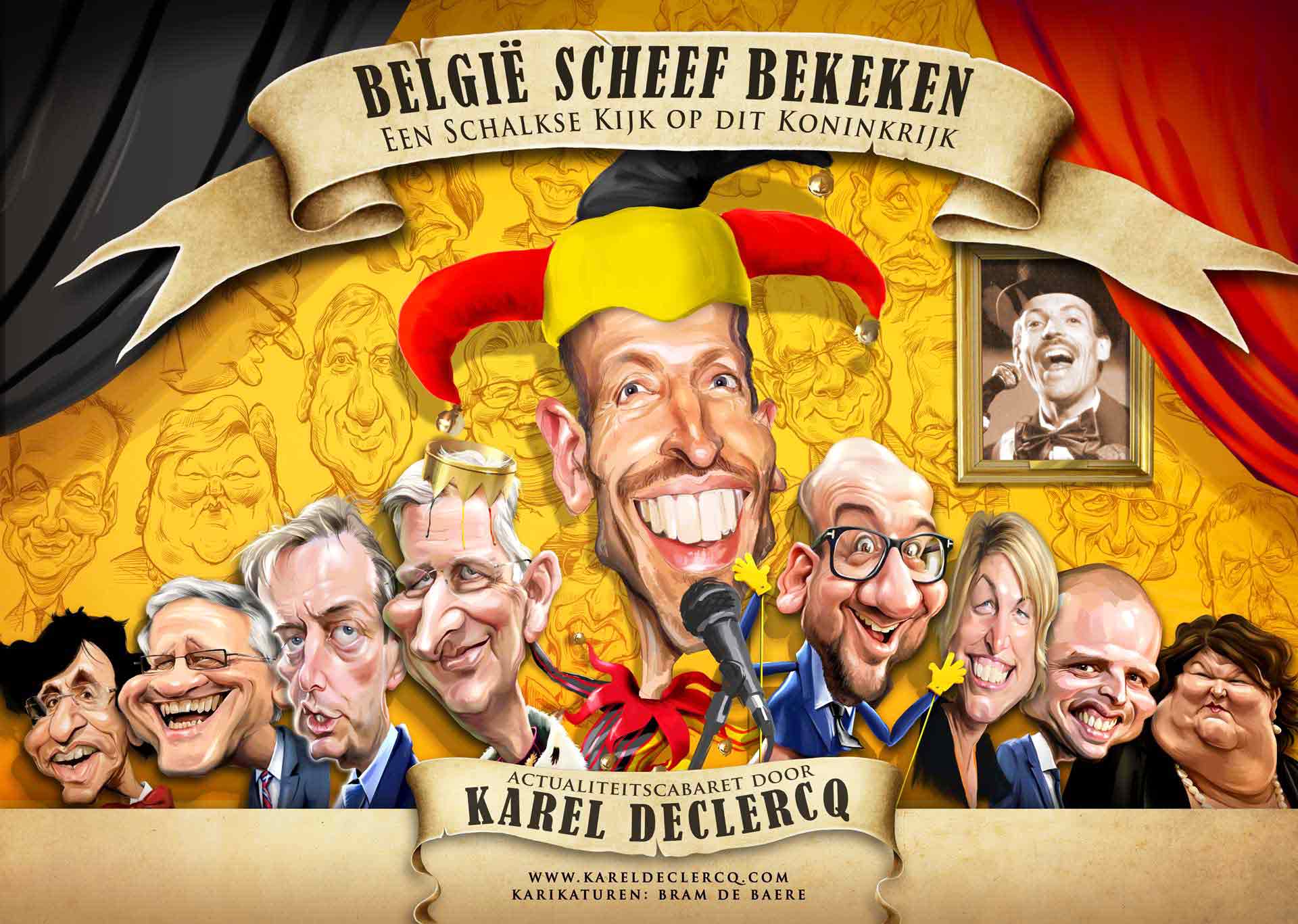 Affiche Belgie Scheef Bekeken