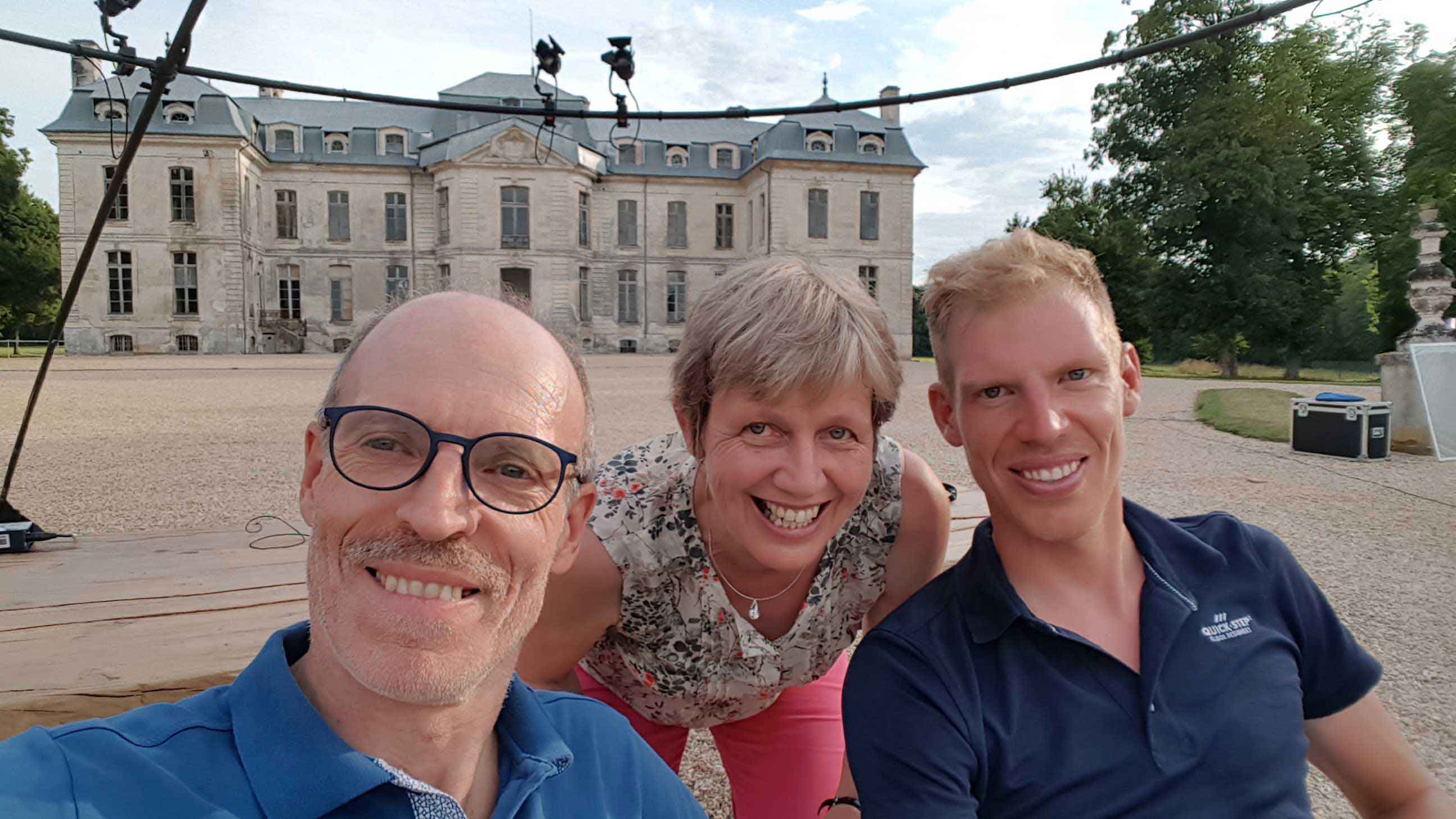 Vive le velo, Chateau de Vaux, met Karolien Depuydt, Tim en Karel Declercq